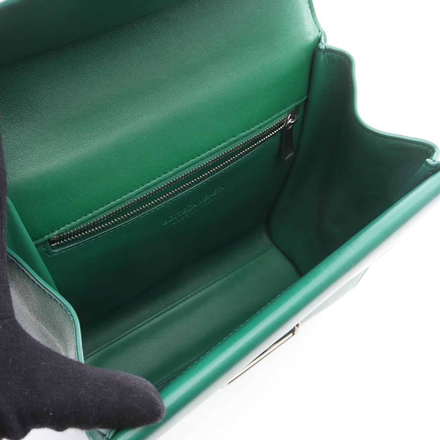 Bottega Veneta Shoulder Bag the Clip Green Leather — view 3