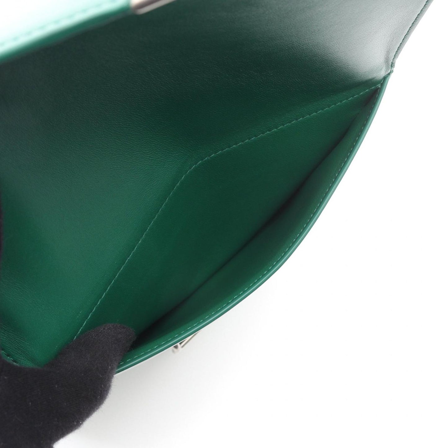 Bottega Veneta Shoulder Bag the Clip Green Leather — view 5