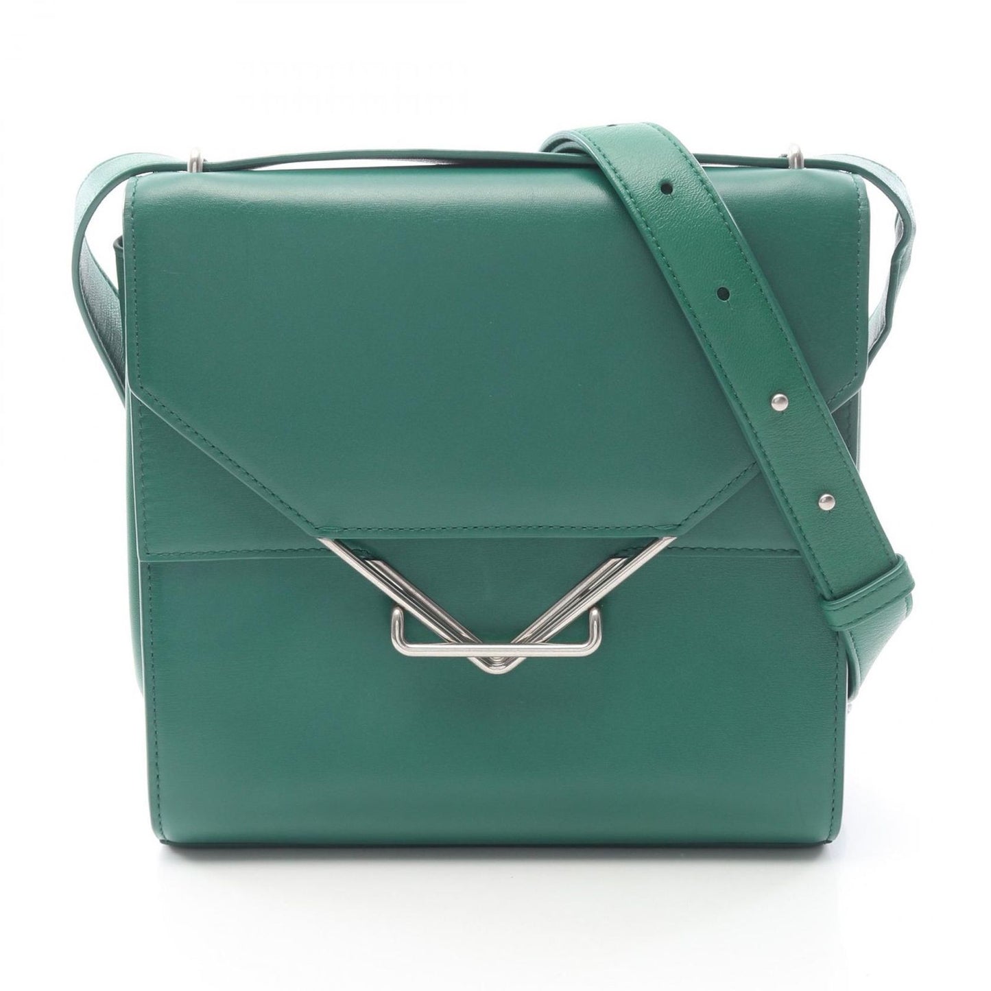 Bottega Veneta Shoulder Bag the Clip Green Leather