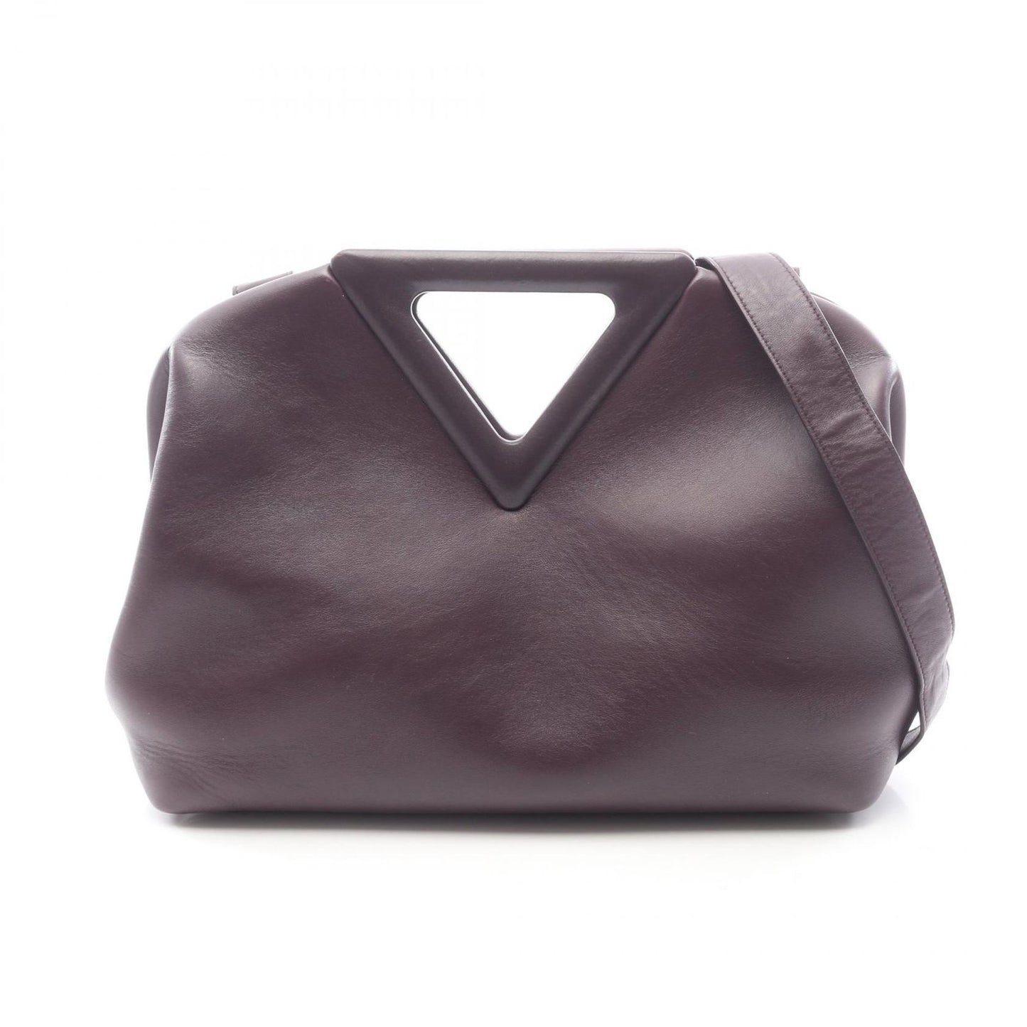 Bottega Veneta Shoulder Bag Point 2-Way Dark Purple Leather