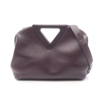 Bottega Veneta Shoulder Bag Point 2-Way Dark Purple Leather