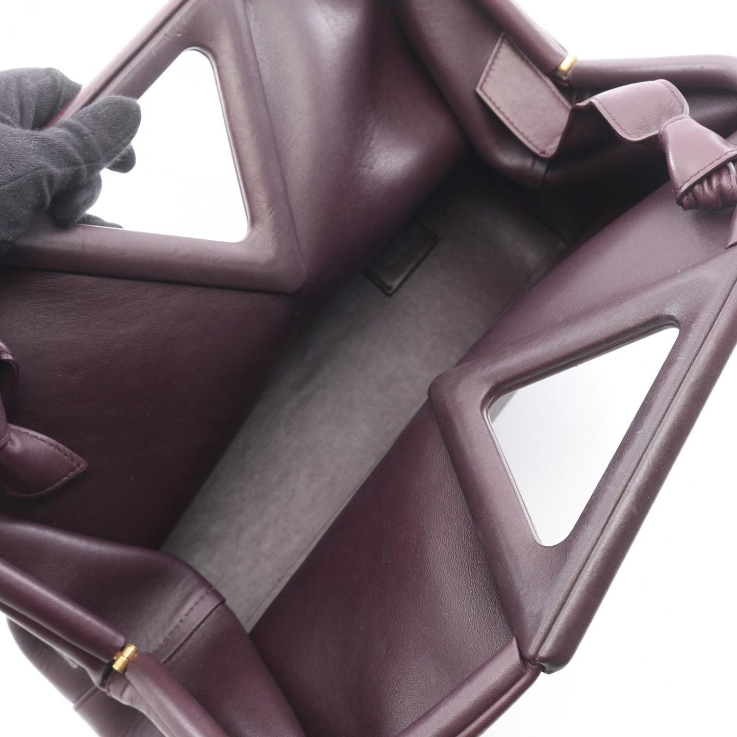 Bottega Veneta Shoulder Bag Point 2-Way Dark Purple Leather — view 3