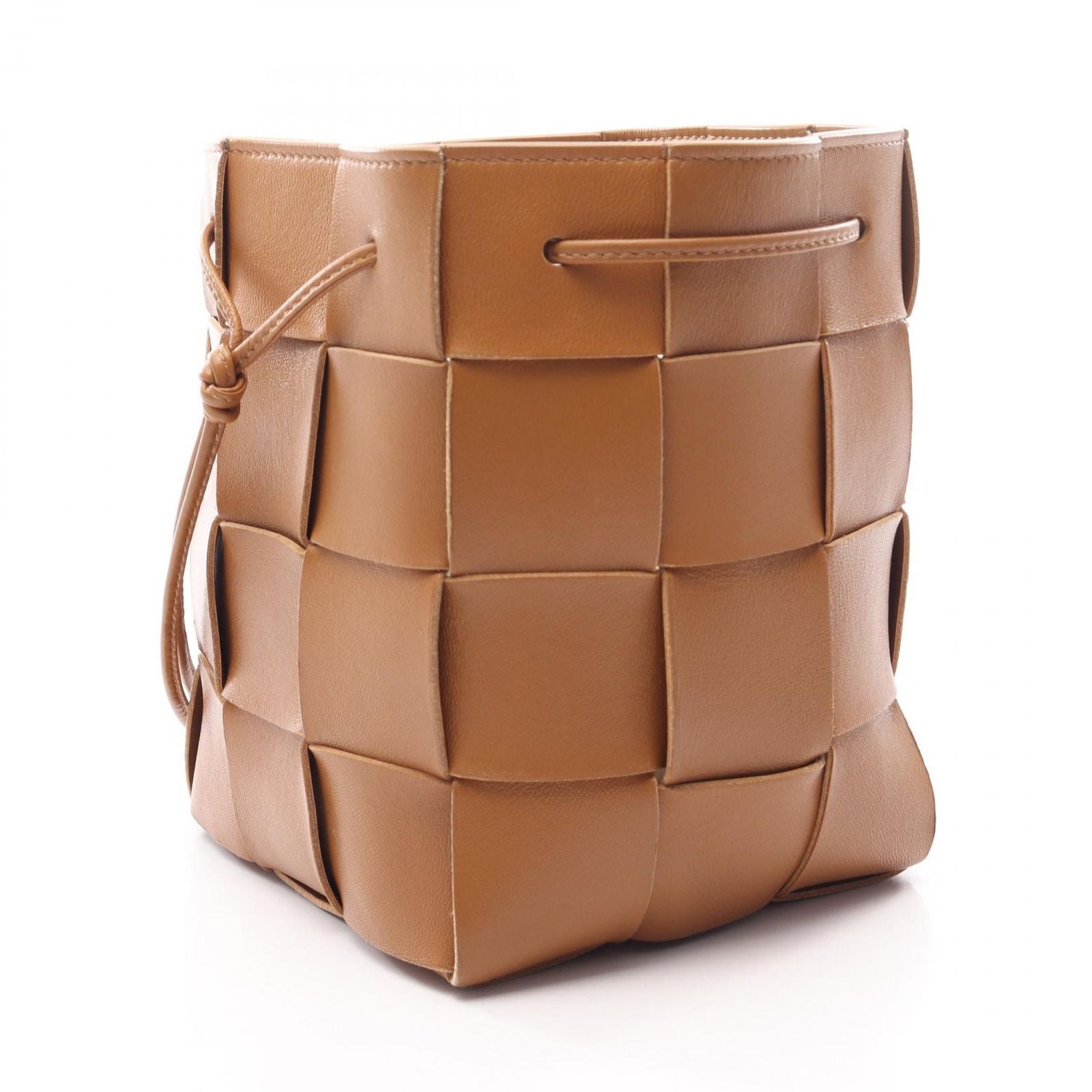 Bottega Veneta Shoulder Bag Small Cassette Camel Leather — view 2