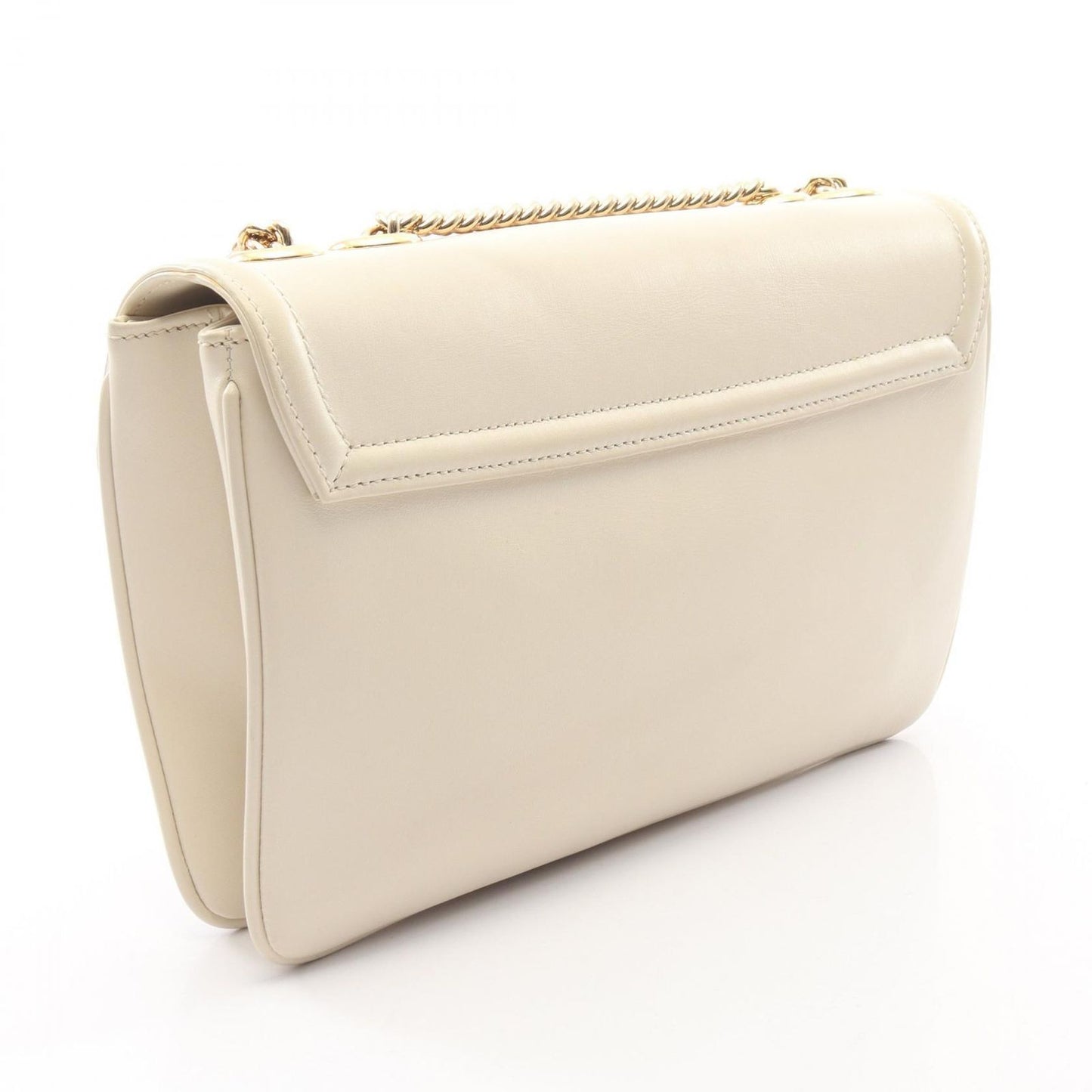 Gucci Shoulder Bag Raja Tiger Head White Leather Chain — view 2