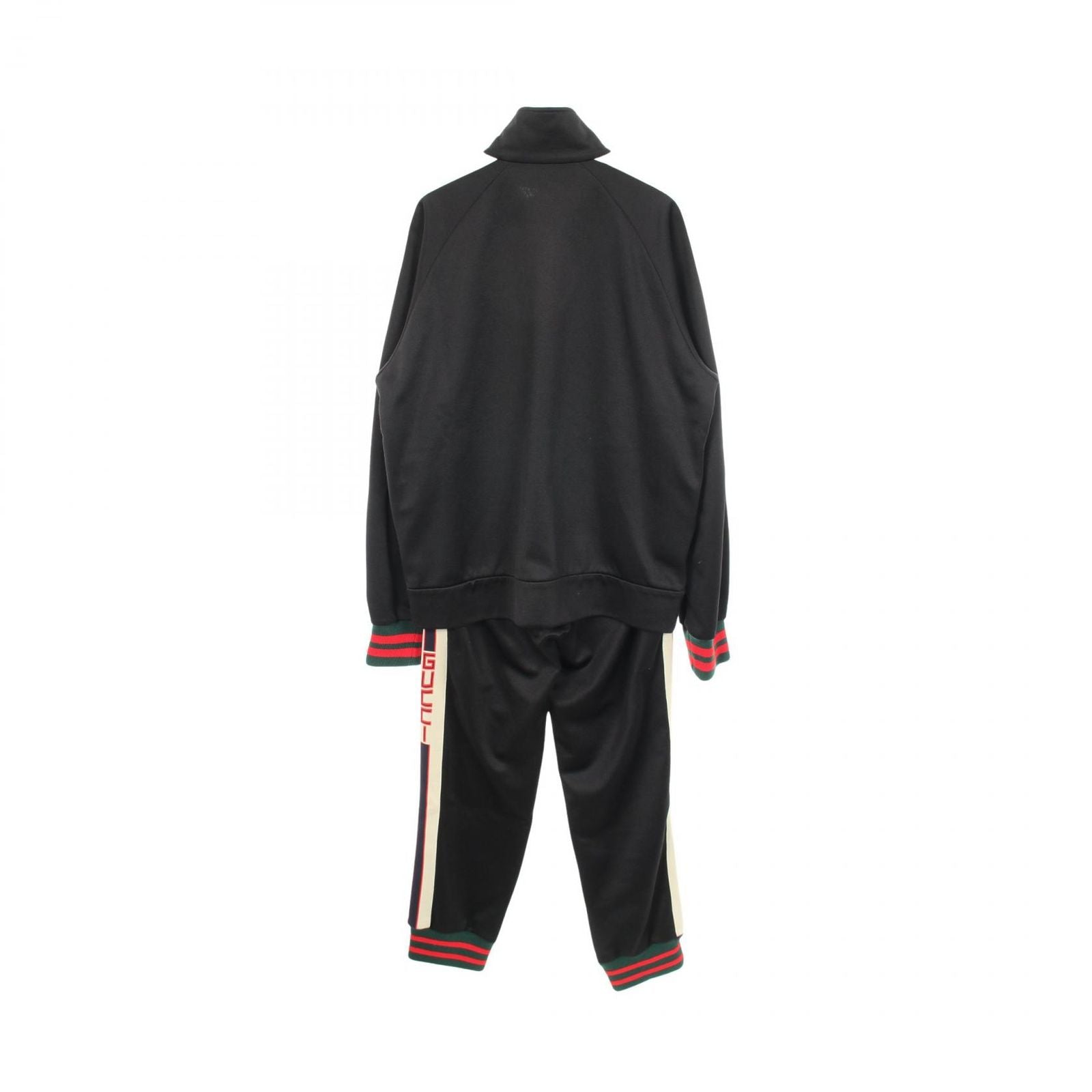 Gucci Set Web Line Technical Jersey Track Jacket Pants Black Cotton Set — view 2