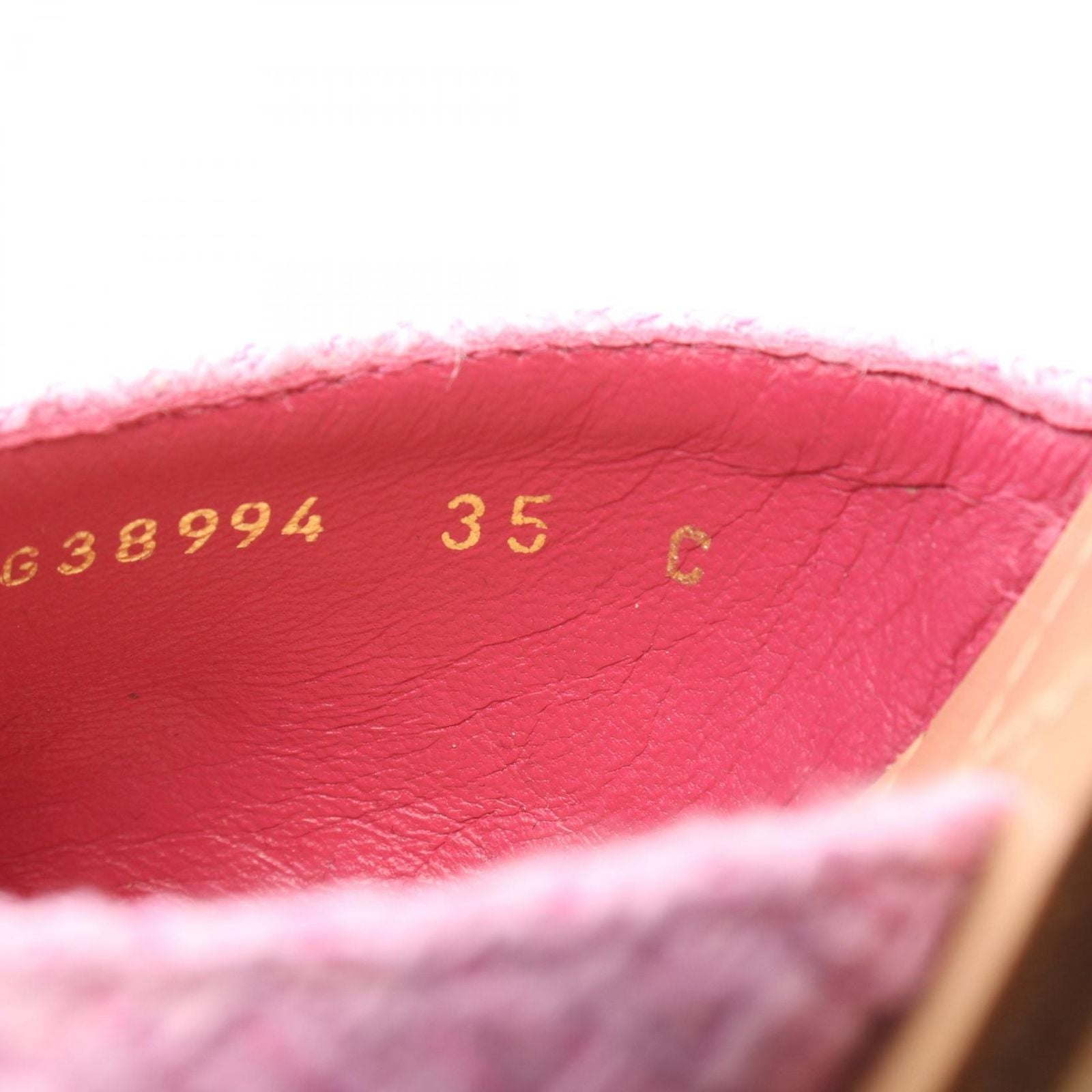 Chanel Sandals CC Logo Wedge Sole Pink Fabric — view 7