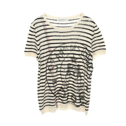 Dior Knit L'umion Fait a Force Short Sleeve Fabric Cashmere Sweater