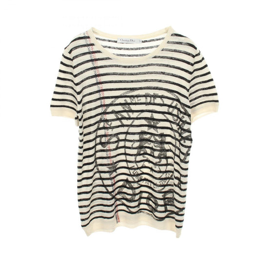 Dior Knit L'umion Fait a Force Short Sleeve Fabric Cashmere Sweater