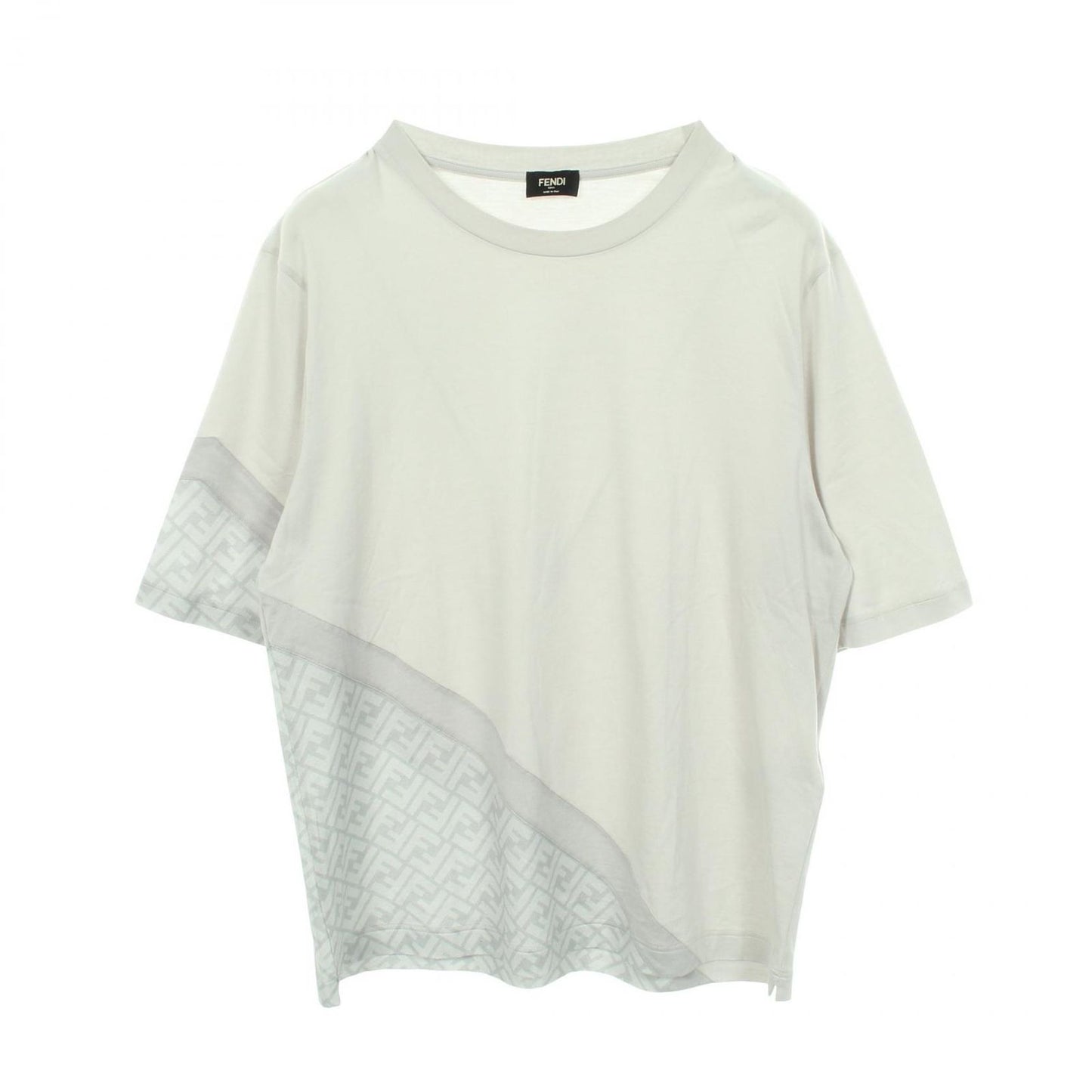 Fendi Short Sleeve T-Shirt FF Motif Zucca Pattern Cotton