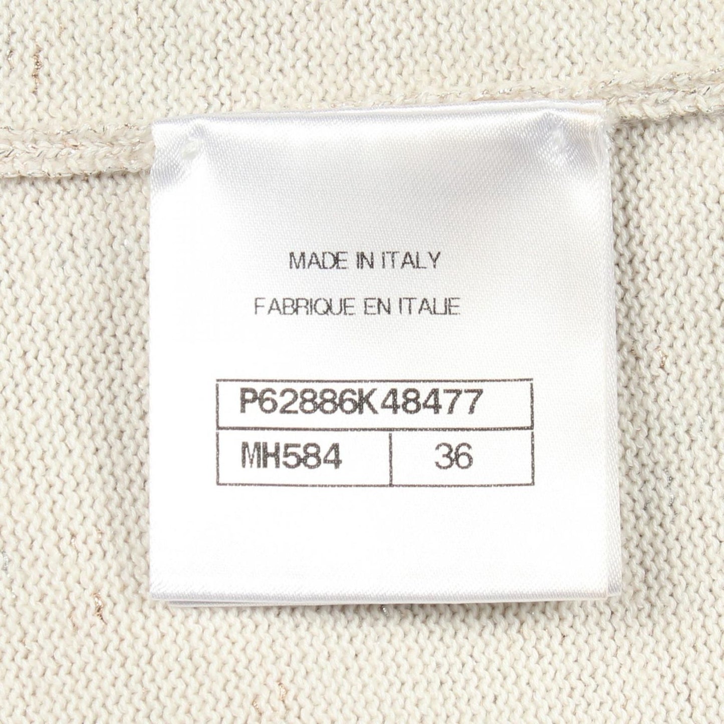 Chanel Knit Logo Cashmere Cotton Sweater — view 5