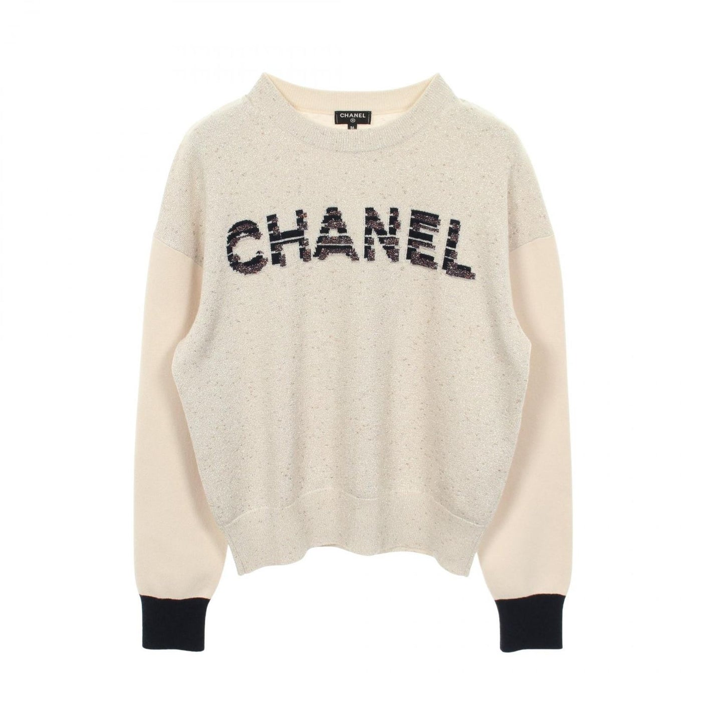 Chanel Knit Logo Cashmere Cotton Sweater