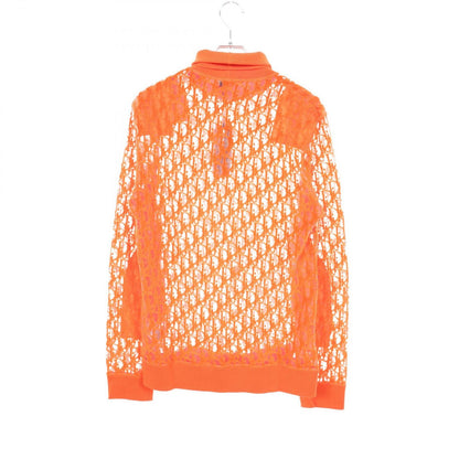 Dior Knit Oblique Sheer Gauze Turtleneck Cotton Sweater — view 2