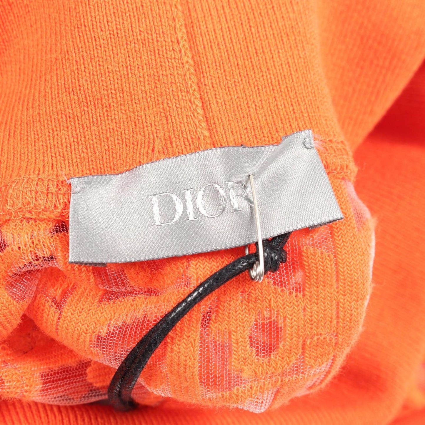 Dior Knit Oblique Sheer Gauze Turtleneck Cotton Sweater — view 3