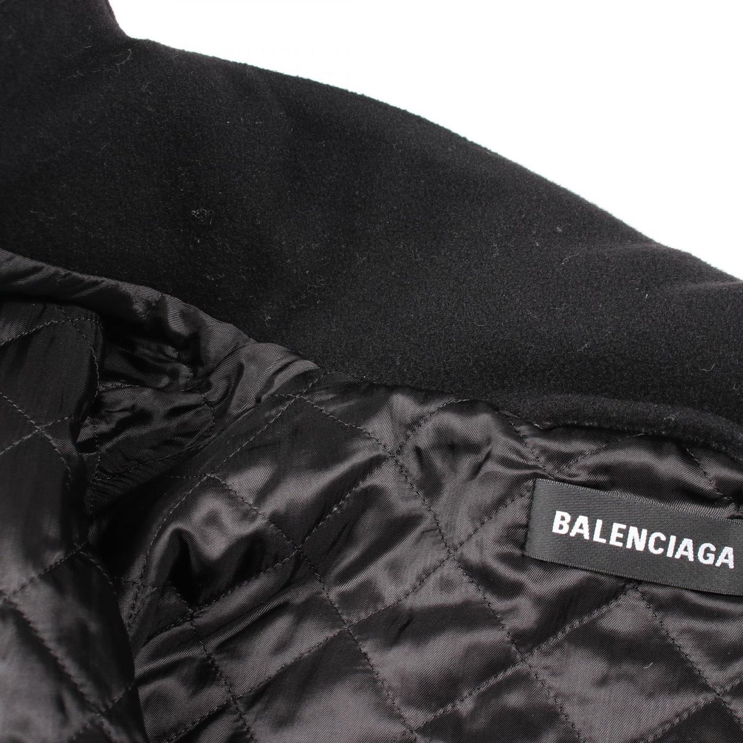 Balenciaga Logo Embroidery Fleece Wool Jacket — view 9