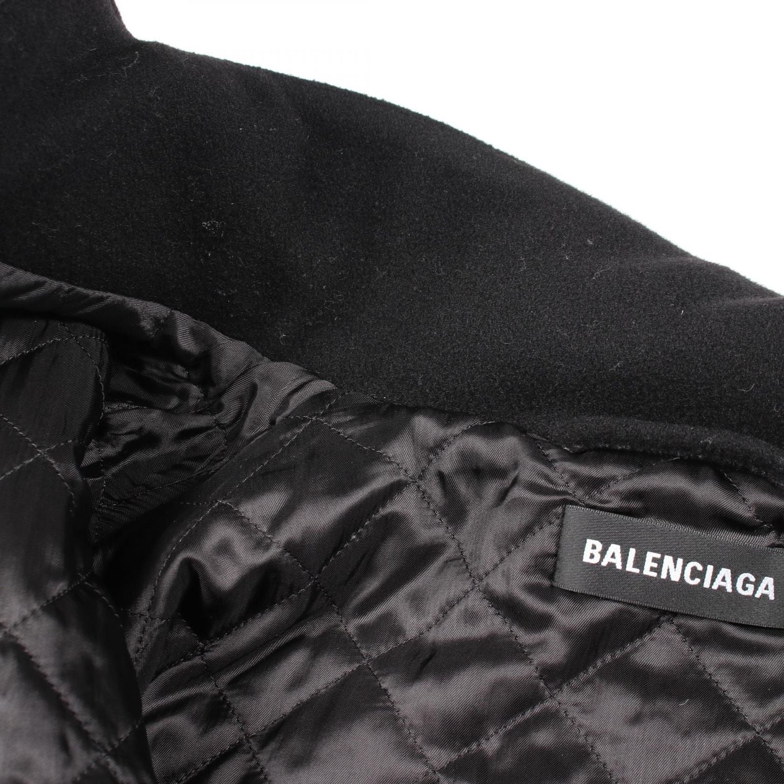 Balenciaga Logo Embroidery Fleece Wool Jacket — view 9