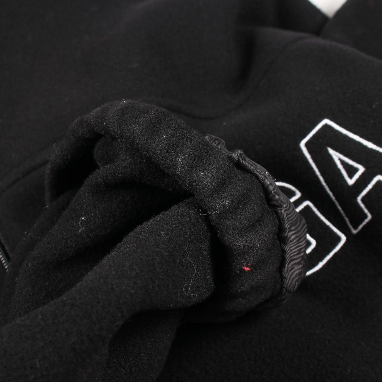 Balenciaga Logo Embroidery Fleece Wool Jacket — view 7