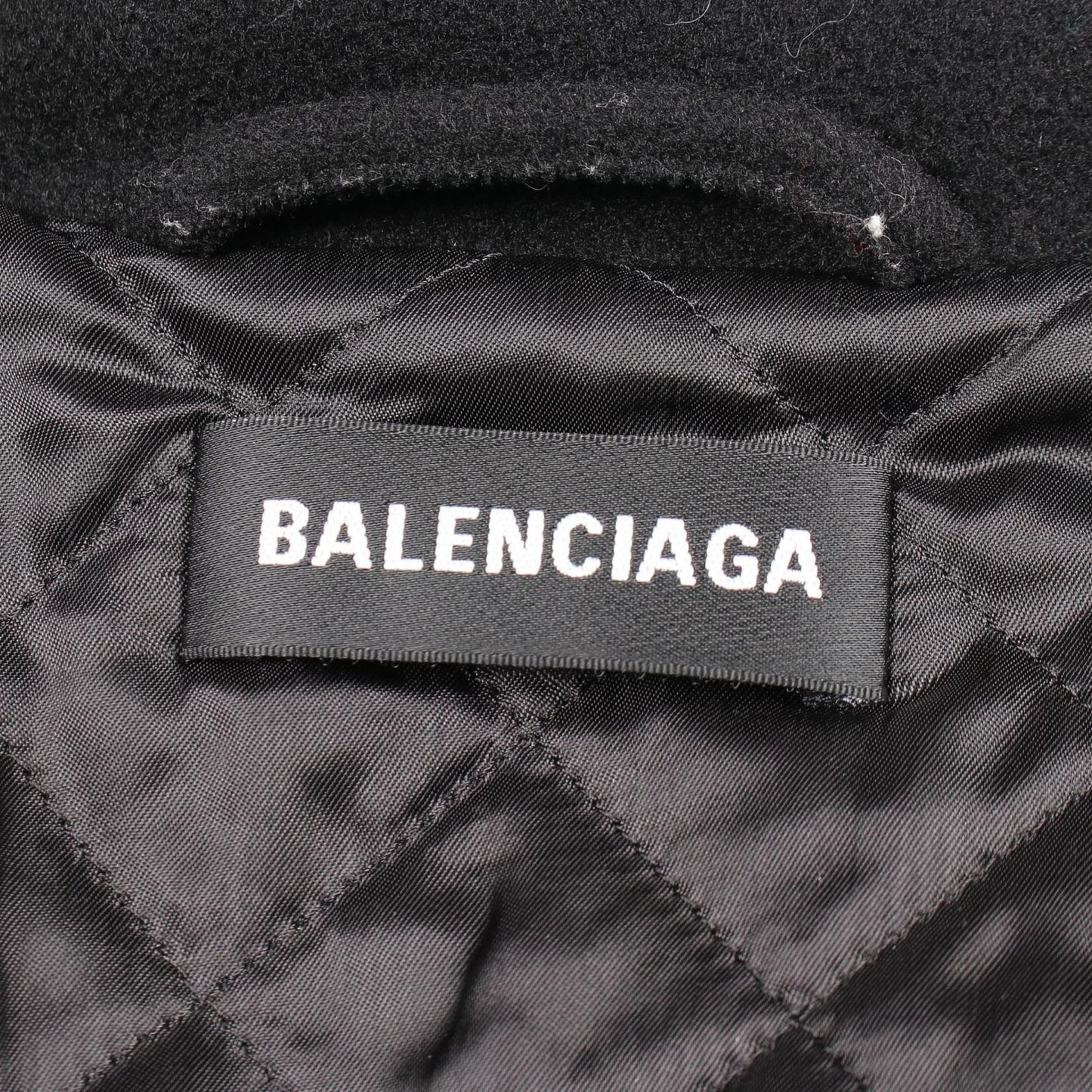 Balenciaga Logo Embroidery Fleece Wool Jacket — view 3