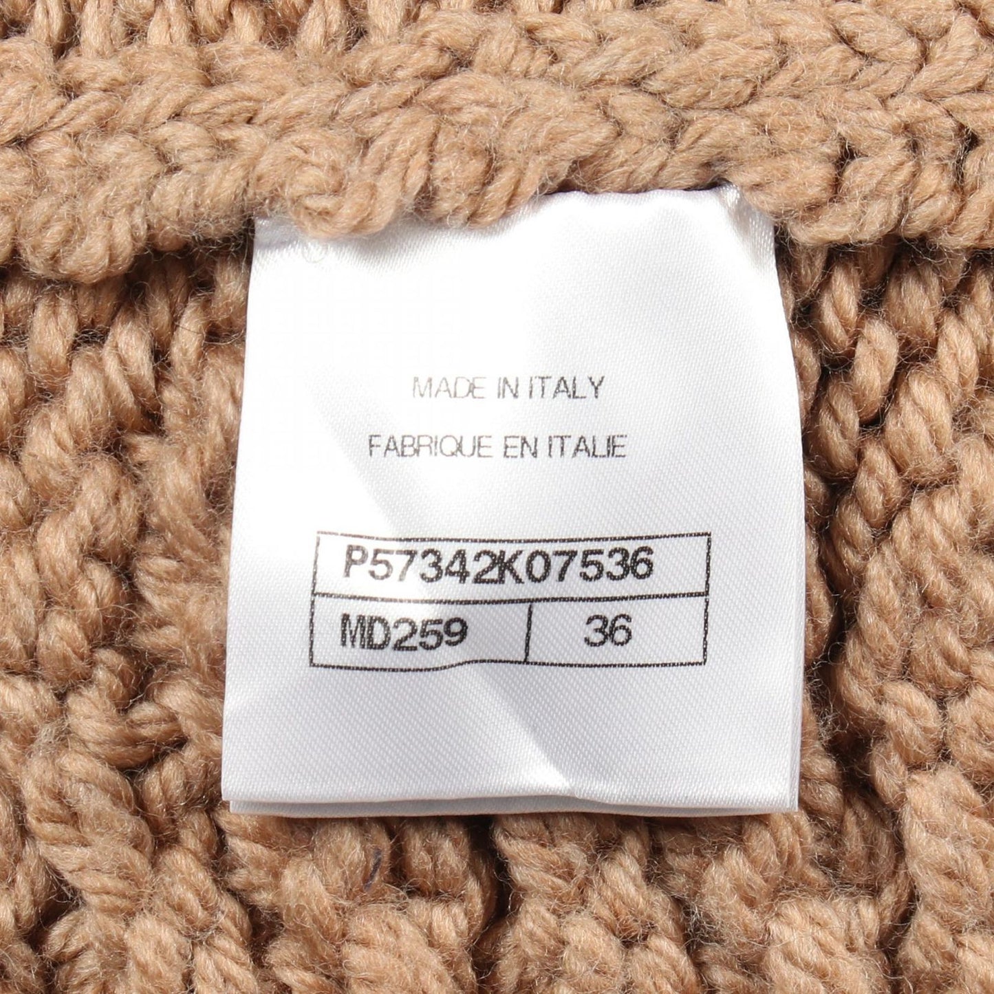 Chanel Knit Cable Beige Wool Sweater — view 5