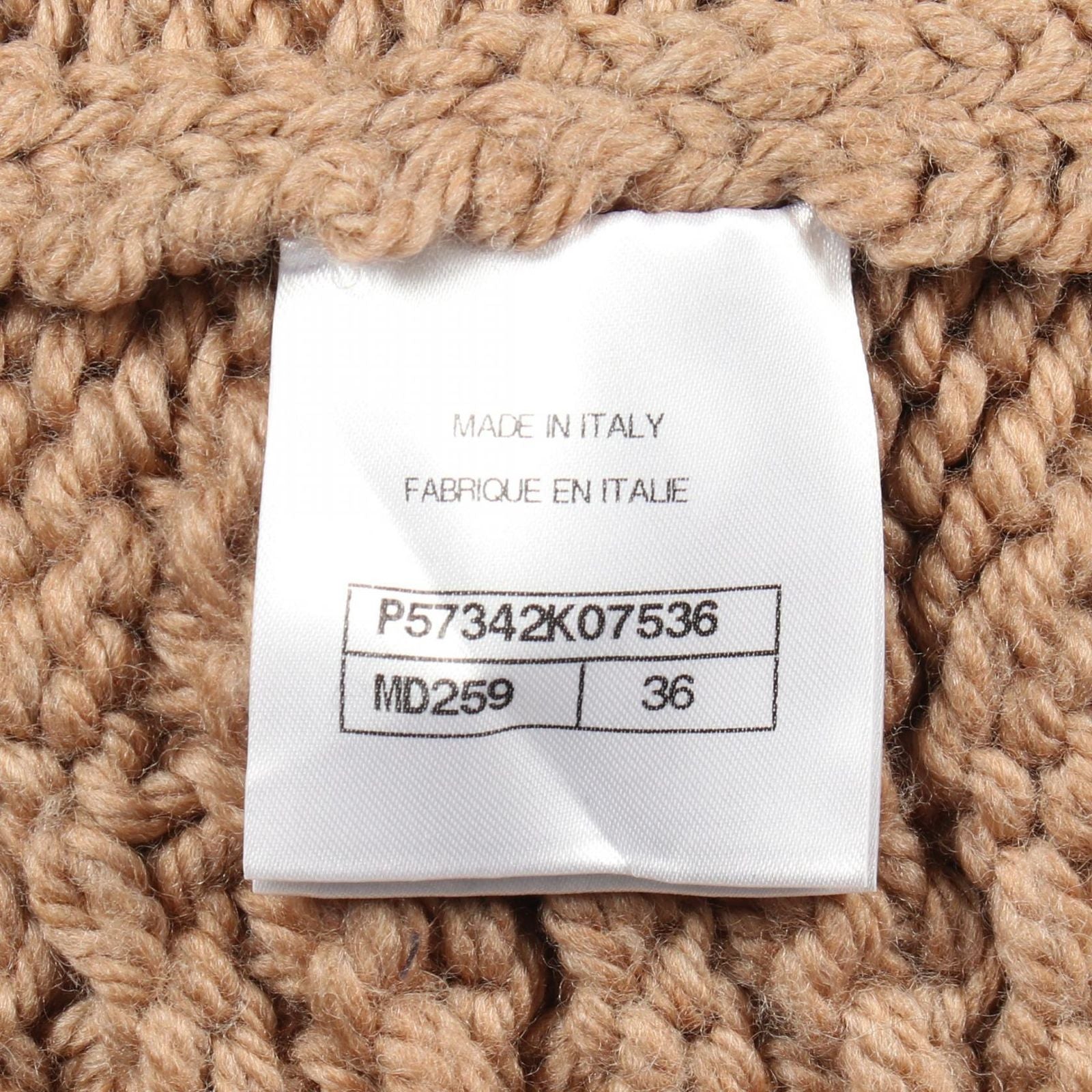 Chanel Knit Cable Beige Wool Sweater — view 5