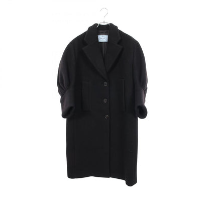 Prada Puff Sleeve Wool Cashmere Coat