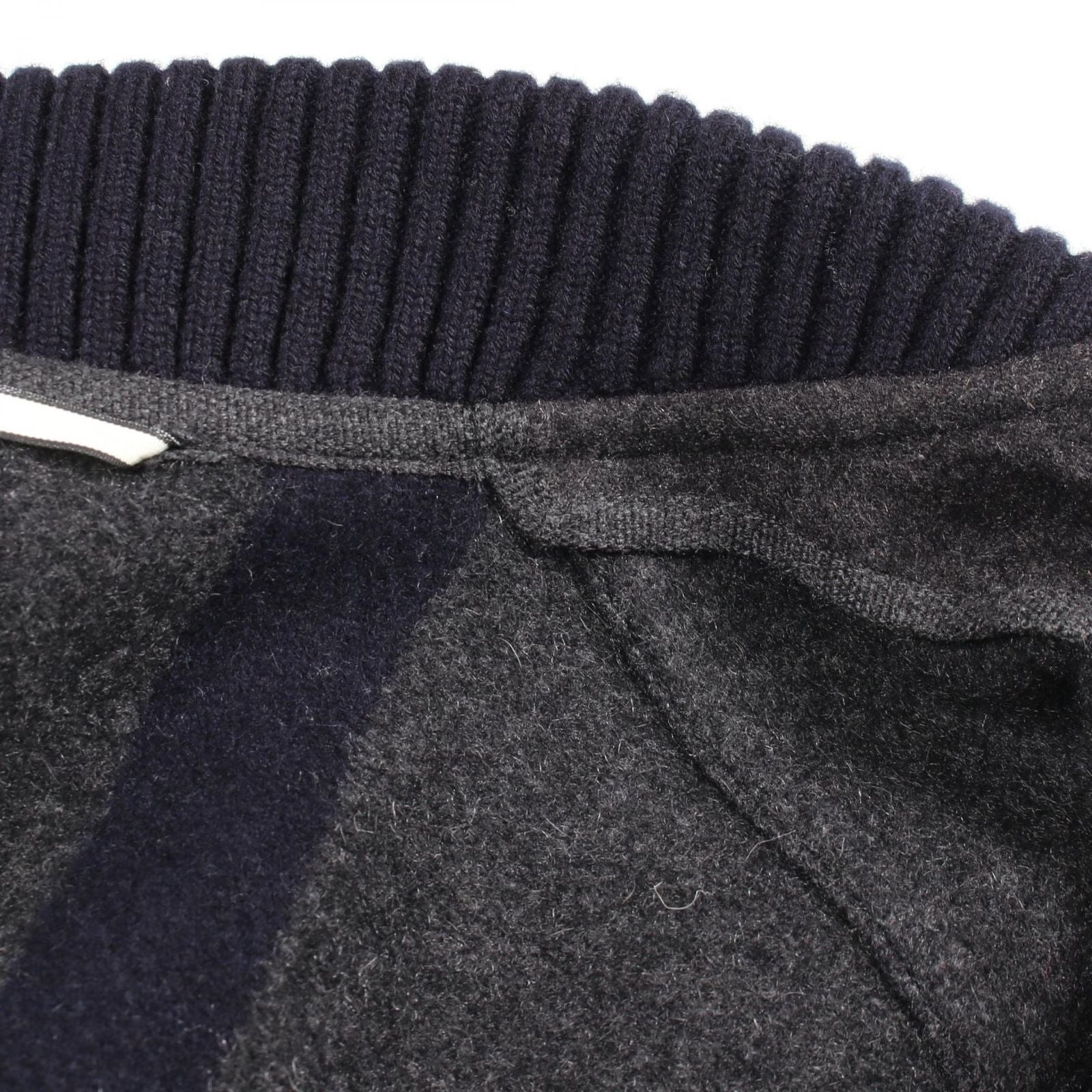 Hermes Varsity Jacket Navy Cashmere Leather Coat — view 6