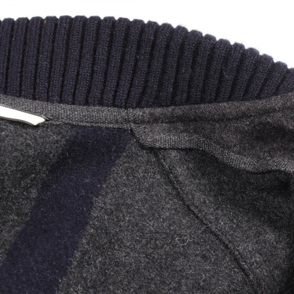 Hermes Varsity Jacket Navy Cashmere Leather Coat — view 6