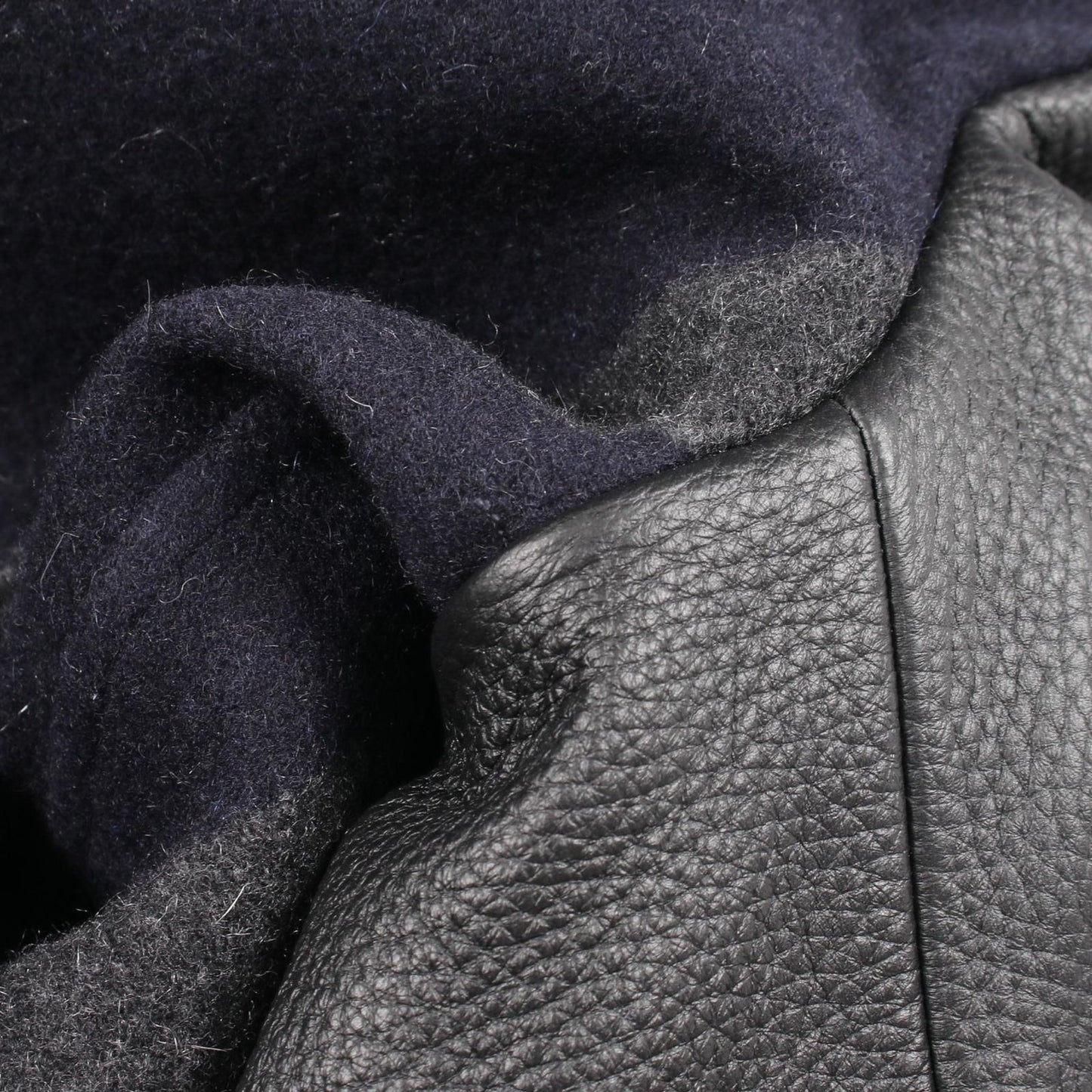 Hermes Varsity Jacket Navy Cashmere Leather Coat — view 7