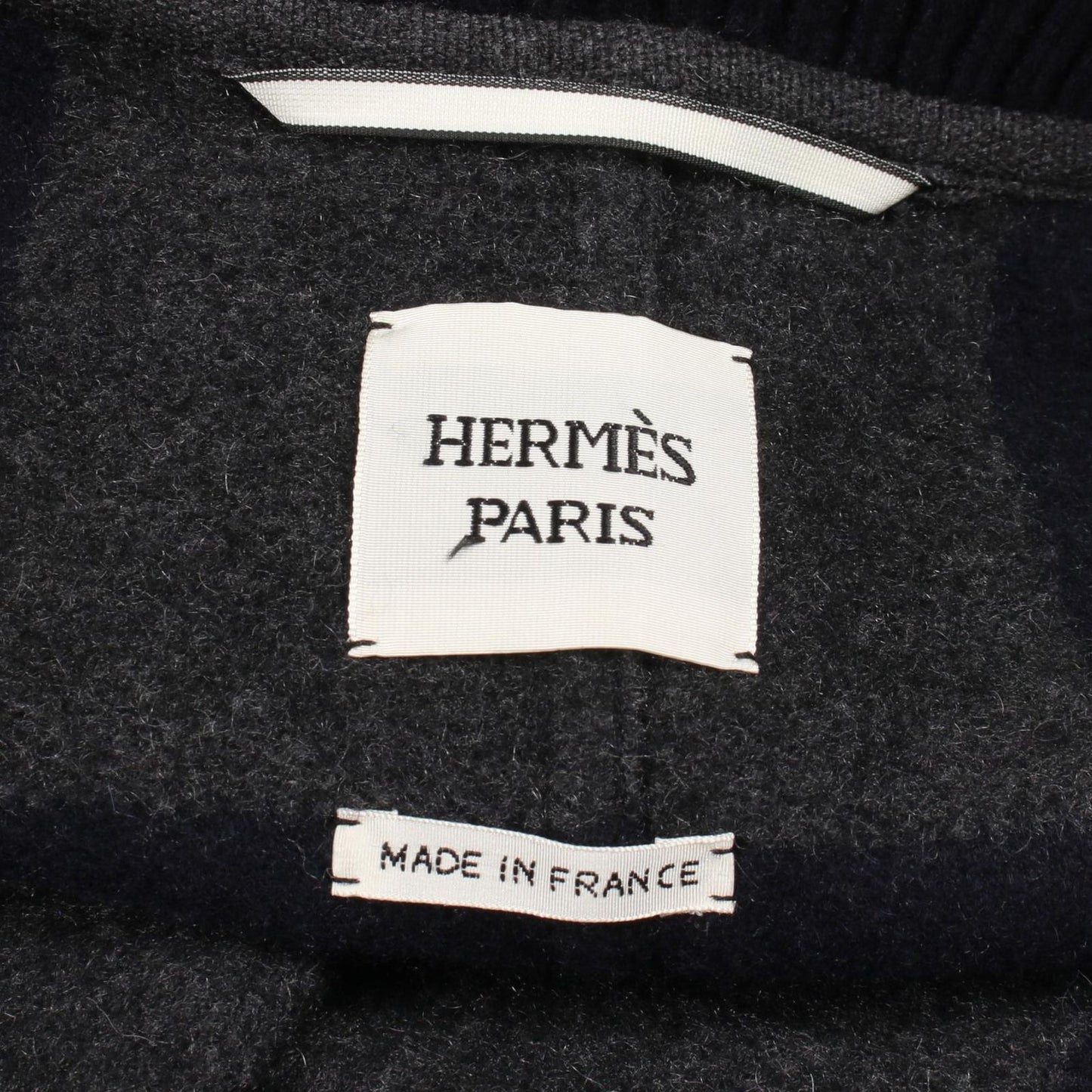 Hermes Varsity Jacket Navy Cashmere Leather Coat — view 3