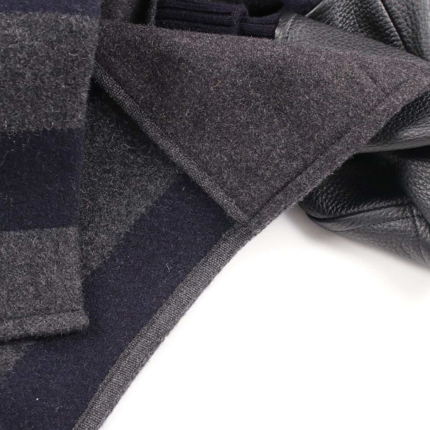 Hermes Varsity Jacket Navy Cashmere Leather Coat — view 9