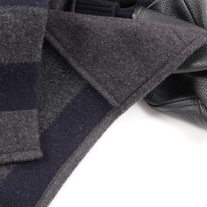 Hermes Varsity Jacket Navy Cashmere Leather Coat — view 9