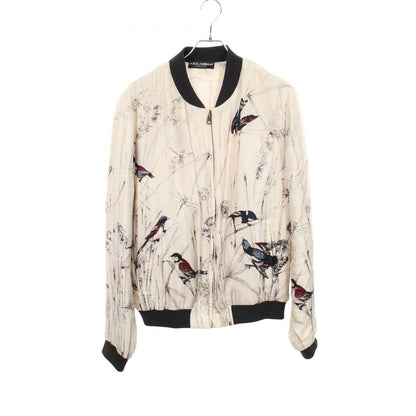 Dolce & Gabbana Jacket Bird Pattern with Padding Silk