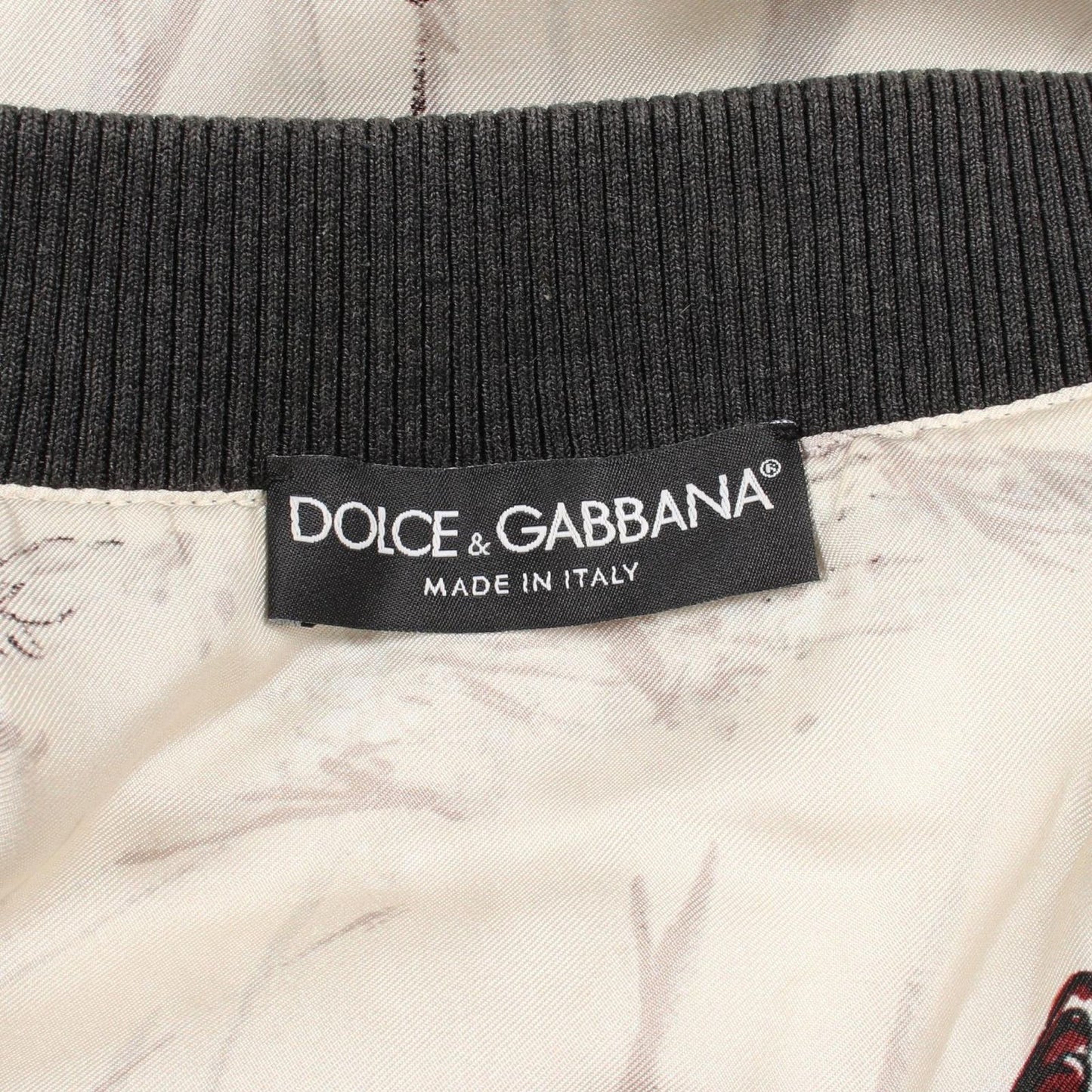 Dolce & Gabbana Jacket Bird Pattern with Padding Silk — view 3
