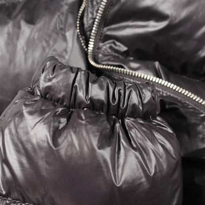Prada Down Jacket Logo Print Hooded Black — view 8