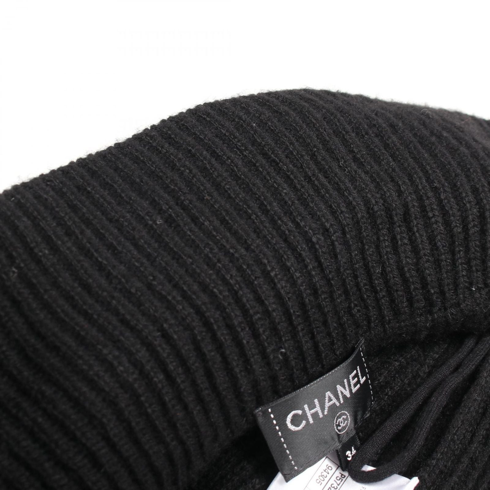 Chanel CC Logo Button Knit Black Cashmere Long Jacket — view 6