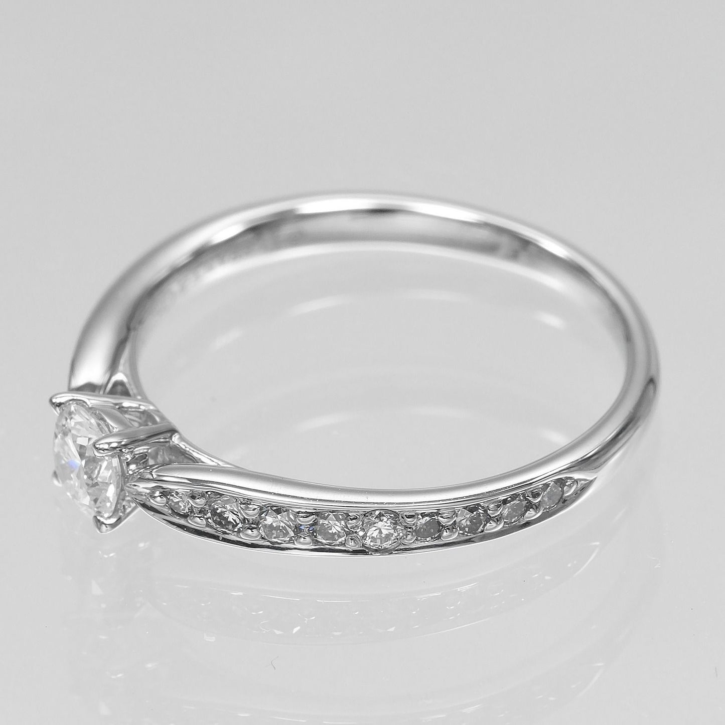 Tiffany & Co Harmony Solitaire I IF Platinum Diamond Ring — view 8
