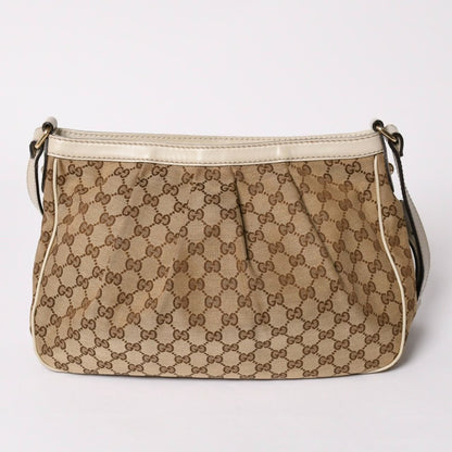 Gucci GG Canvas Sukey Shoulder Bag Brown Gold — view 2