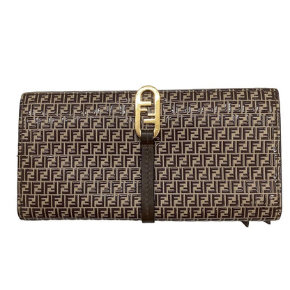 Fendi Wallet Micro FF Pattern Brown