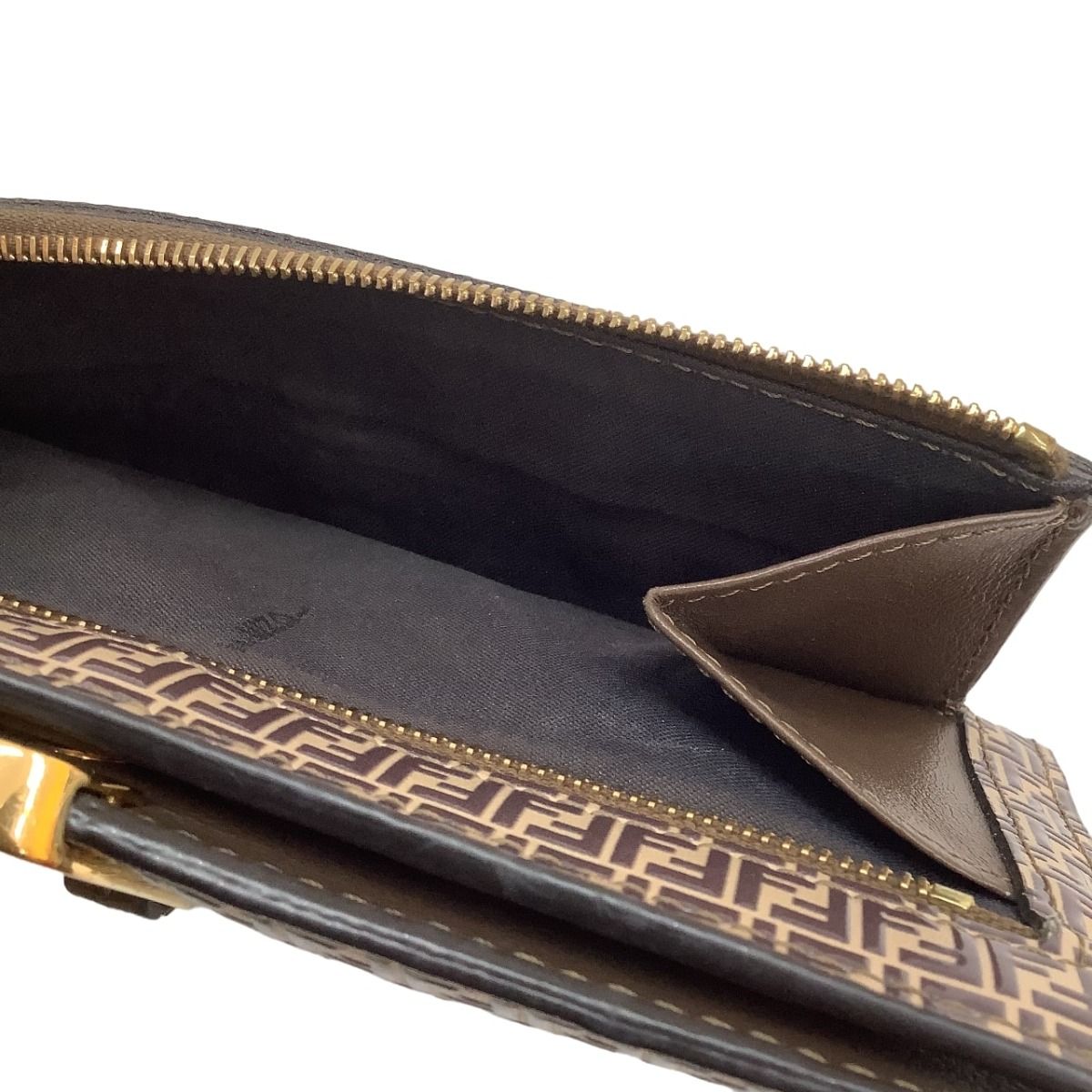 Fendi Wallet Micro FF Pattern Brown — view 7