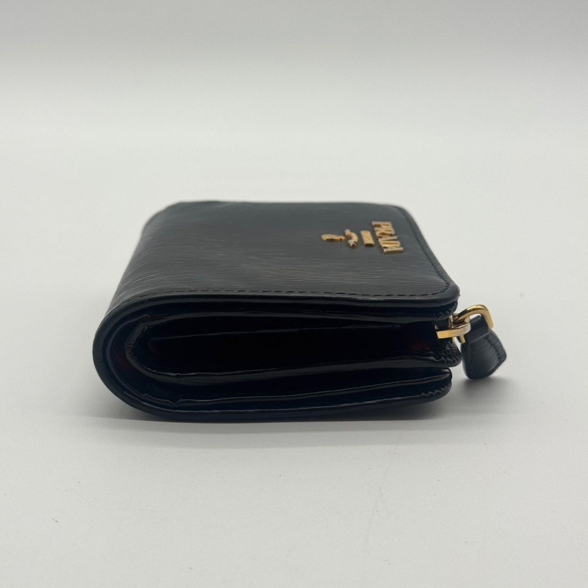 Prada Wallet Bifold Black L-shaped Zipper Leather — view 3