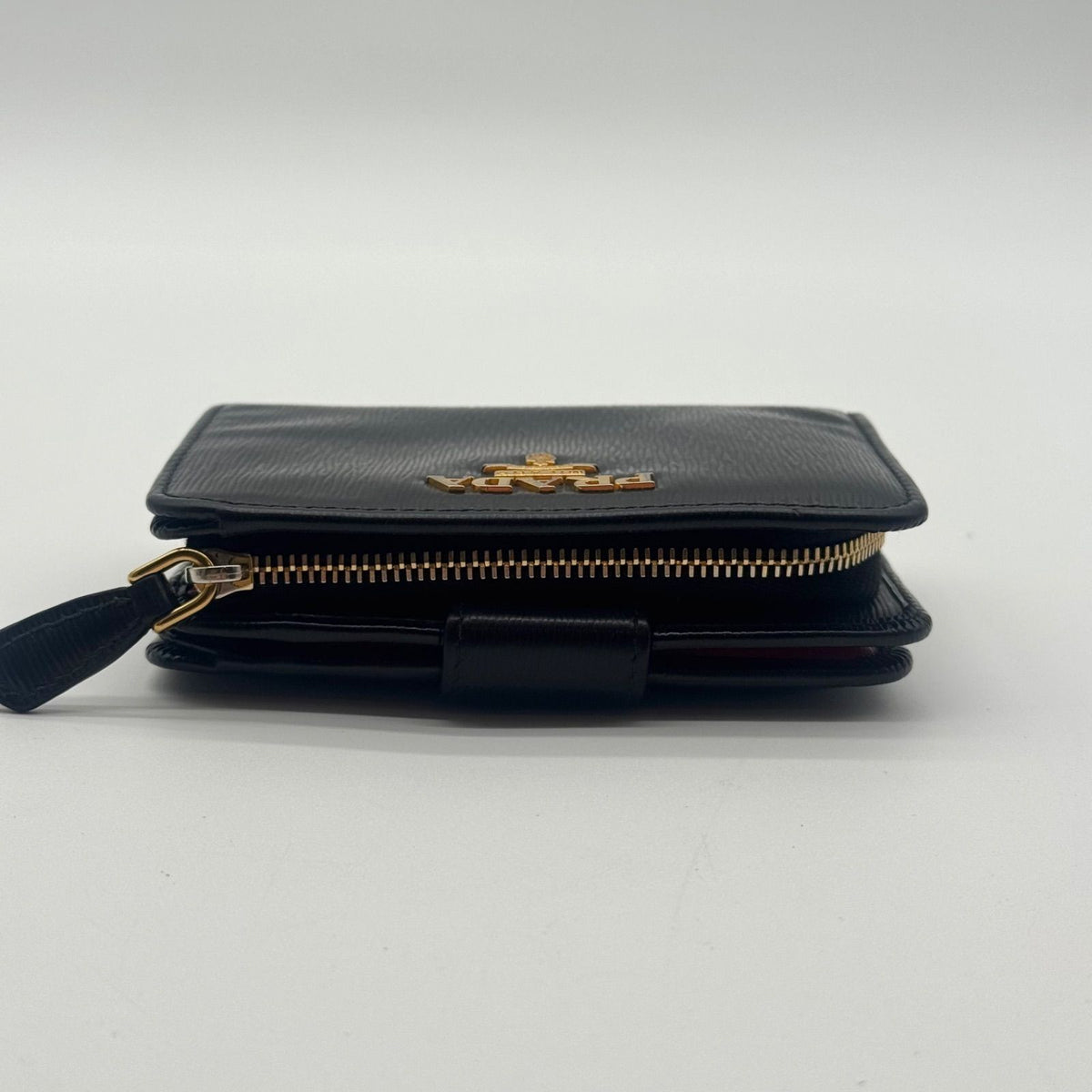 Prada Wallet Bifold Black L-shaped Zipper Leather — view 5