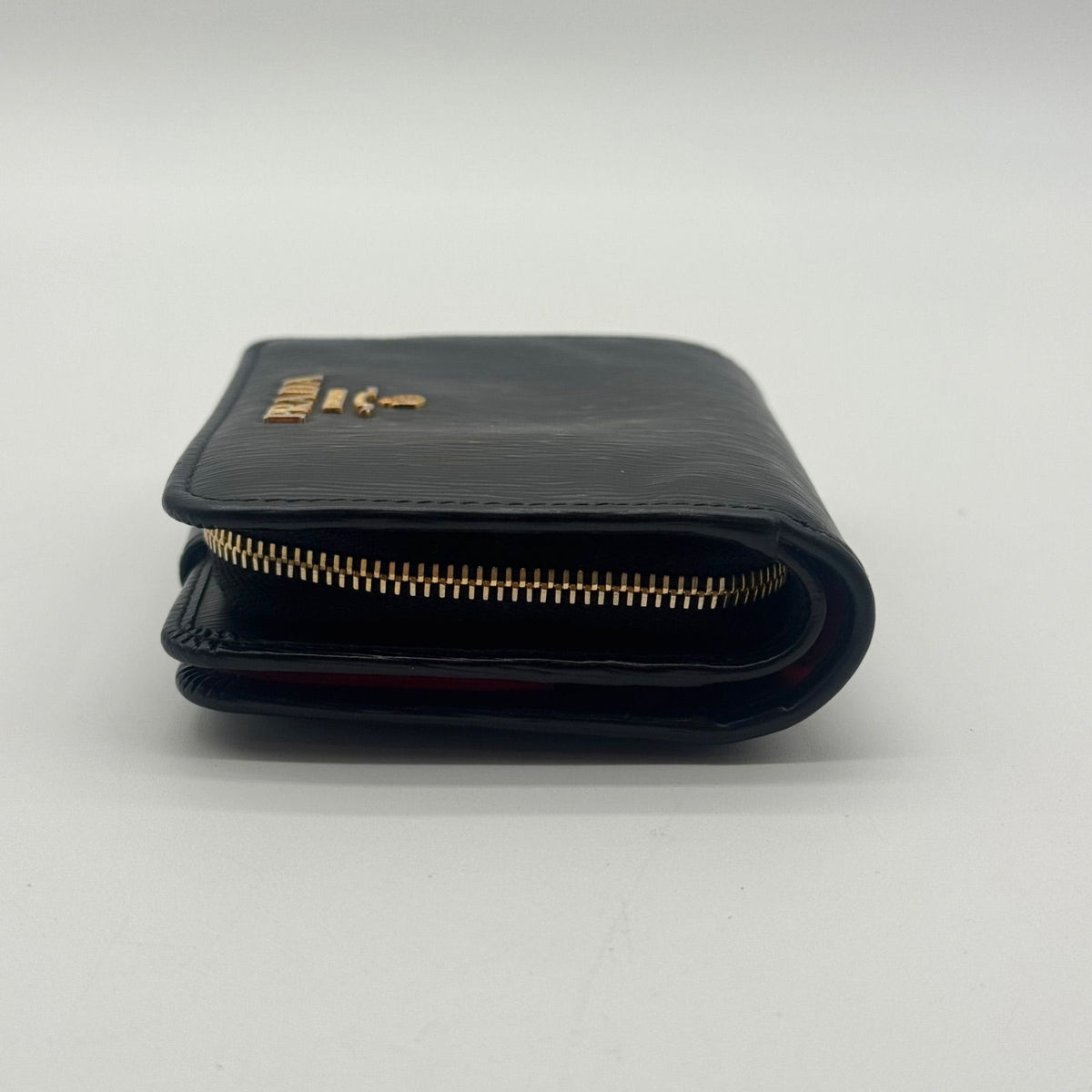 Prada Wallet Bifold Black L-shaped Zipper Leather — view 4