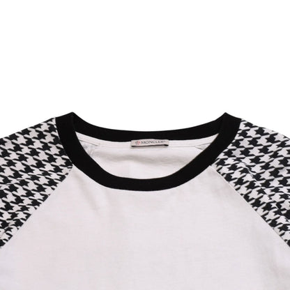 Moncler Frgmt Houndstooth Long Sleeve Top Black White T-Shirt — view 3
