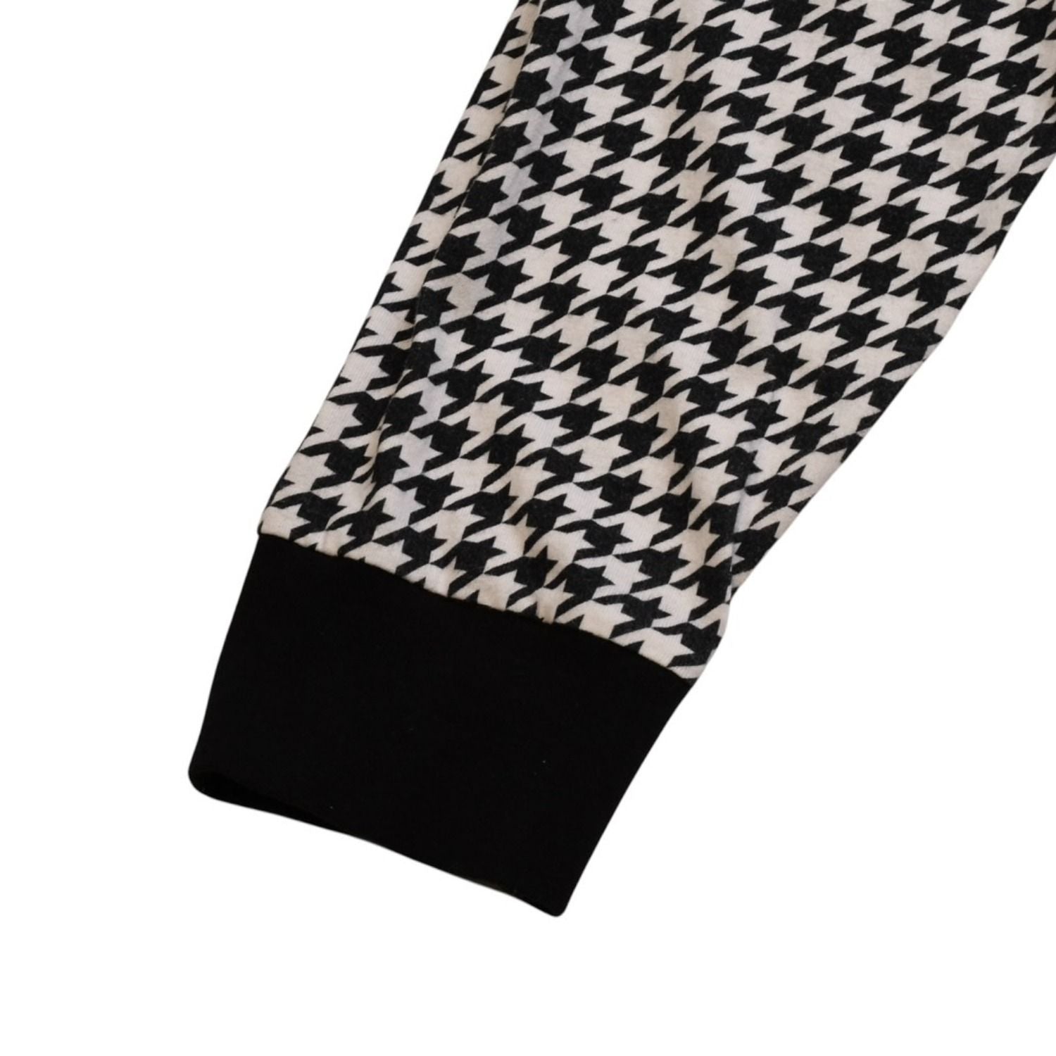 Moncler Frgmt Houndstooth Long Sleeve Top Black White T-Shirt — view 4
