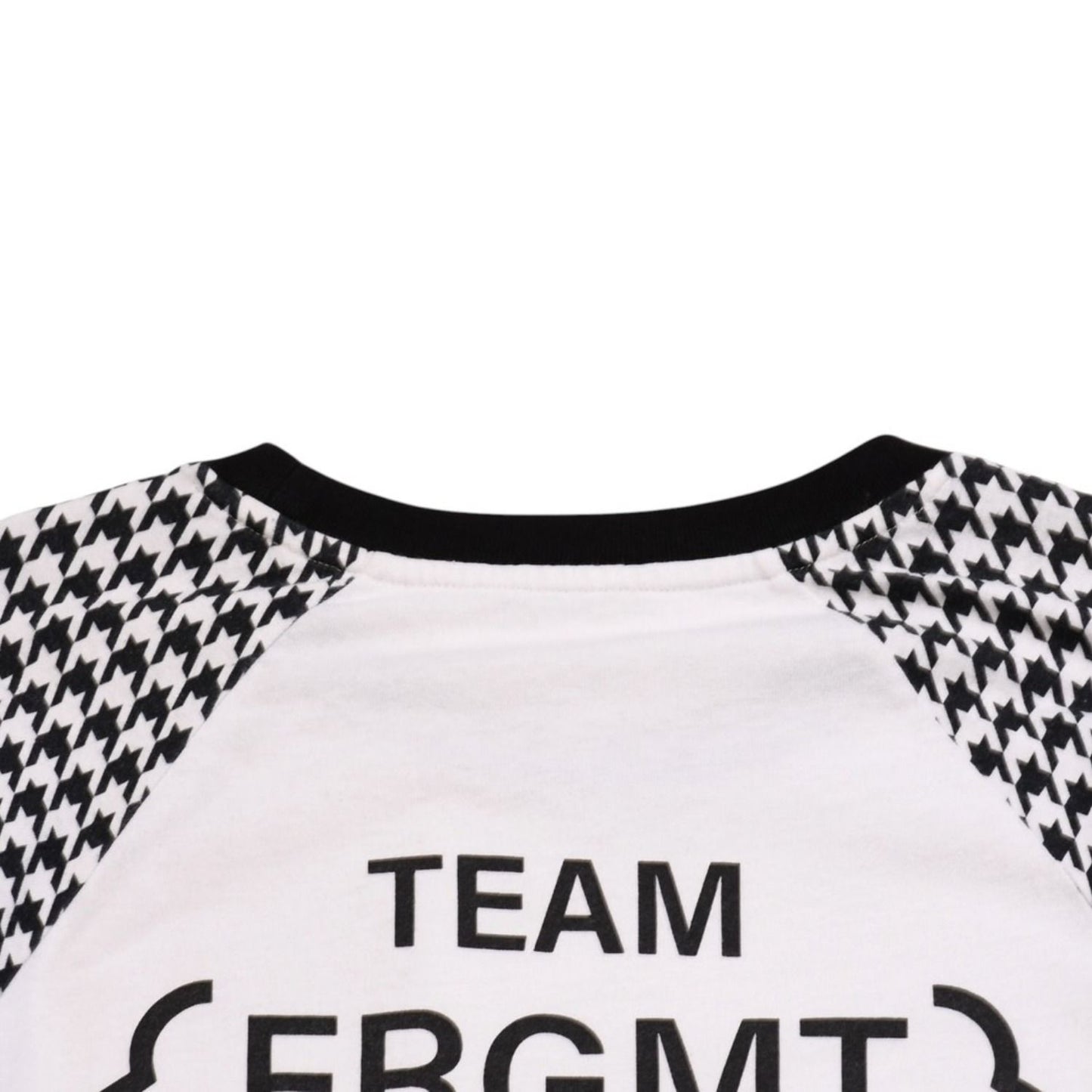 Moncler Frgmt Houndstooth Long Sleeve Top Black White T-Shirt — view 8