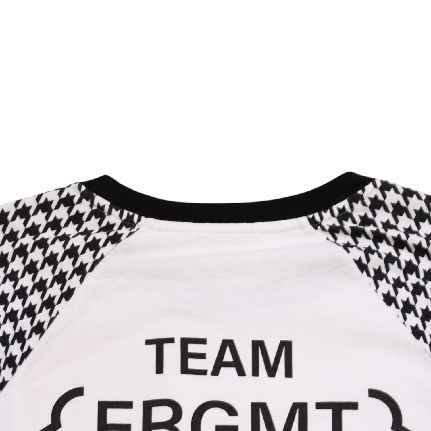 Moncler Frgmt Houndstooth Long Sleeve Top Black White T-Shirt — view 8