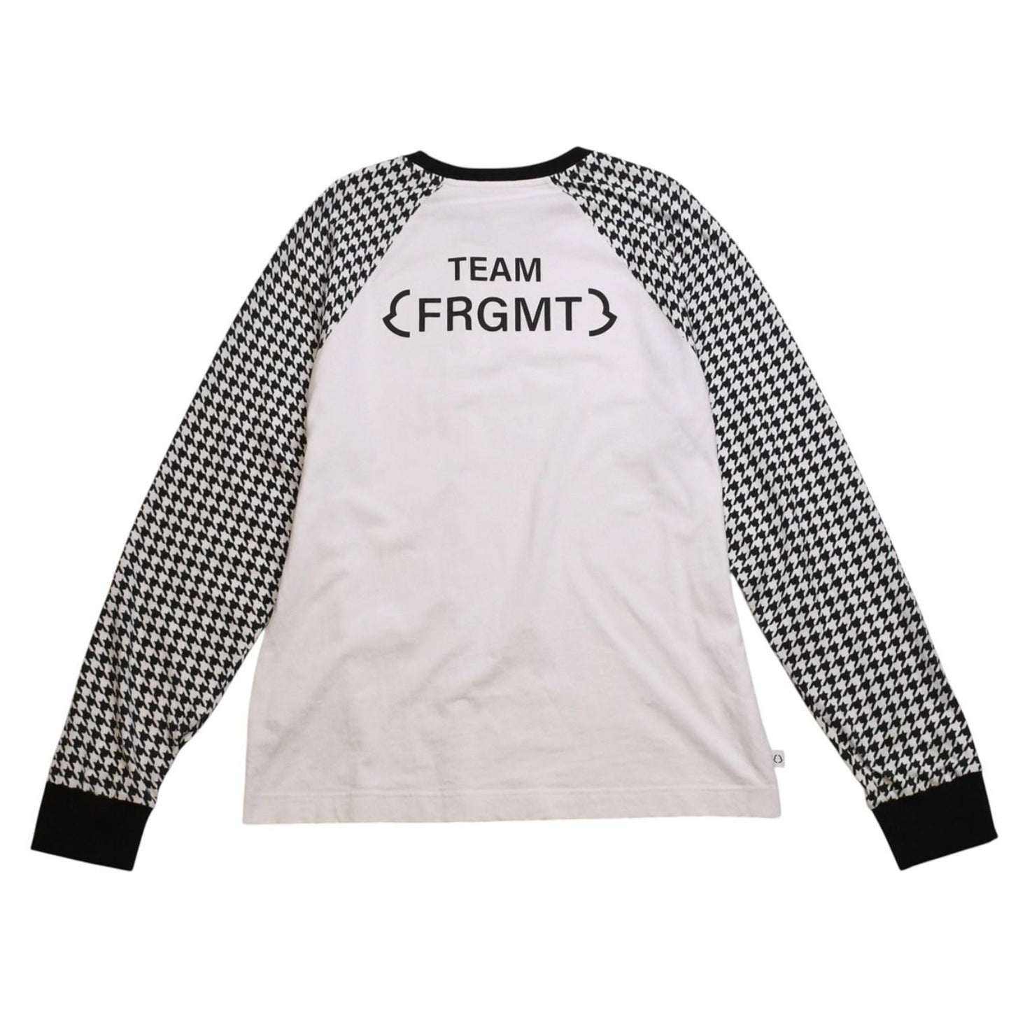 Moncler Frgmt Houndstooth Long Sleeve Top Black White T-Shirt — view 2