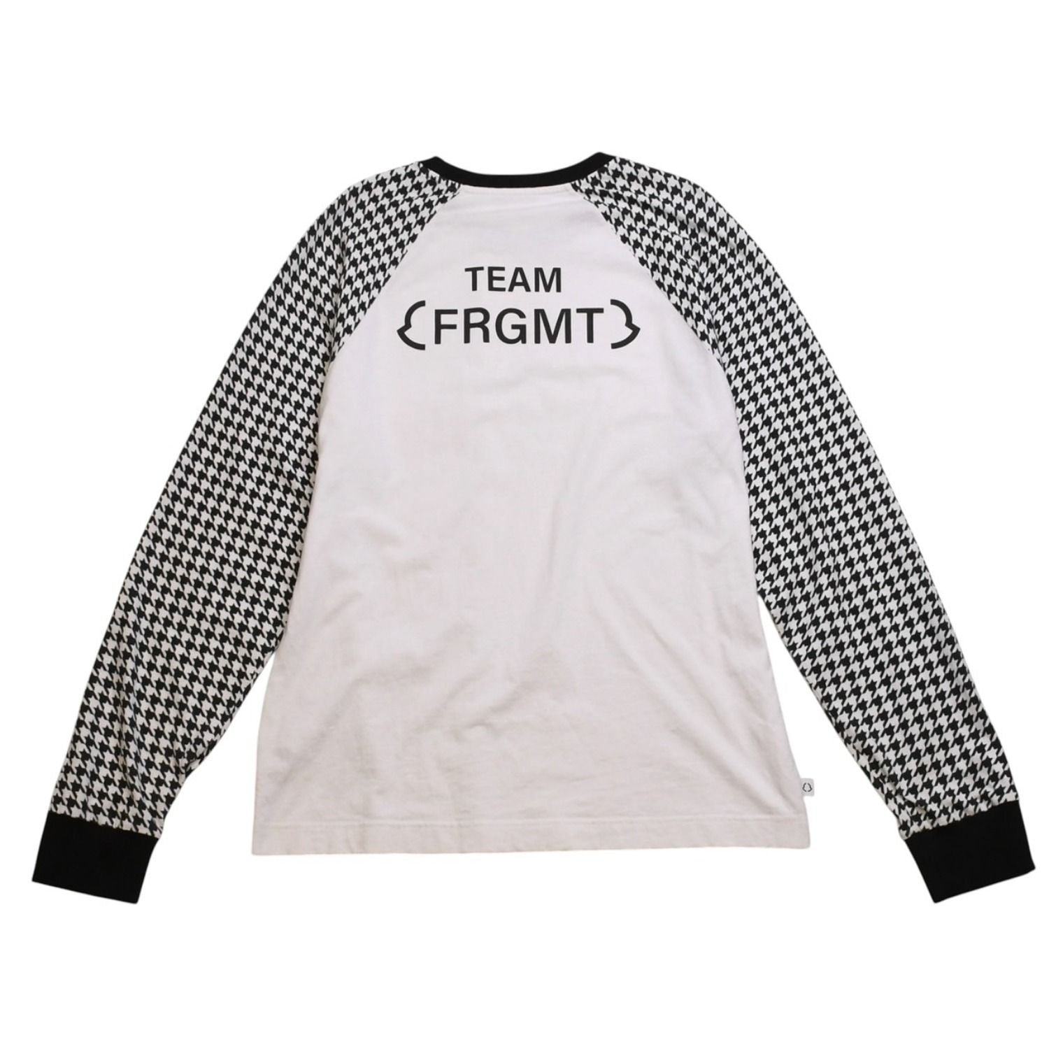 Moncler Frgmt Houndstooth Long Sleeve Top Black White T-Shirt — view 2