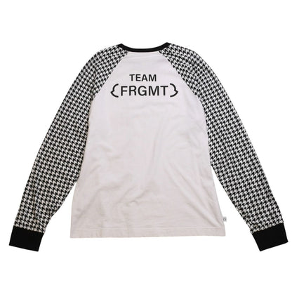 Moncler Frgmt Houndstooth Long Sleeve Top Black White T-Shirt — view 2