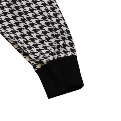 Moncler Frgmt Houndstooth Long Sleeve Top Black White T-Shirt — view 5