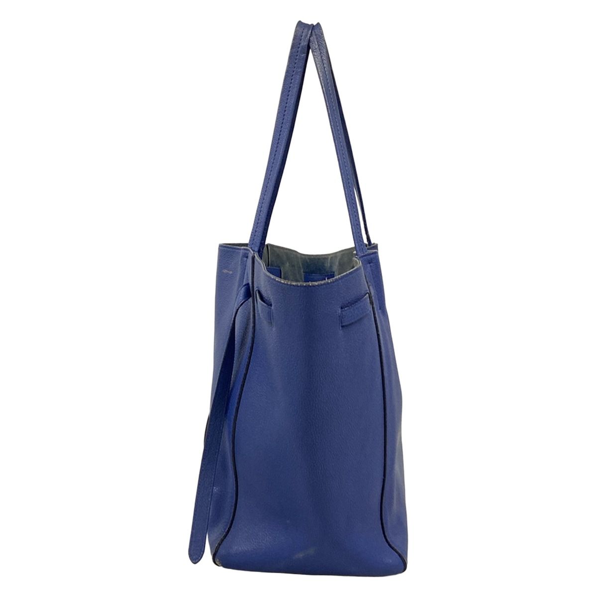 Celine Tote Cabas Phantom Small with Belt Navy Leather — view 4